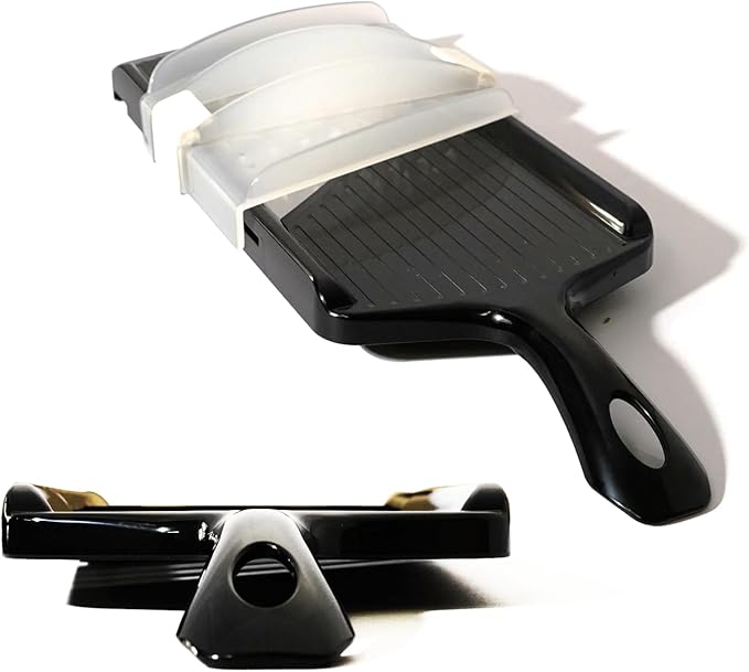 KAKUSEE Tri-Blade Mandoline, Vegetable Slicer with Finger Guard - Effortless Precision Cutting & Safe Storage – Made in Japan