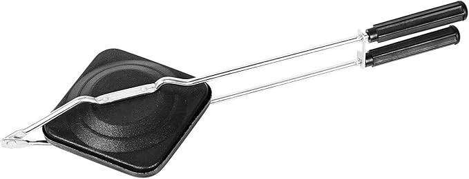Sandwich Maker Stovetop Toaster Nonstick Double Side Pressure Pan with Handles Gas Stove Hot Sandwich Pan Hot Pan Panini Maker Outdoor Camping Home Kitchen Breakfast Double Sided Frying Pan