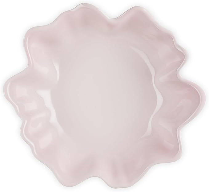 Le Creuset Stoneware Iris Serving Bowl, 15", Shell Pink