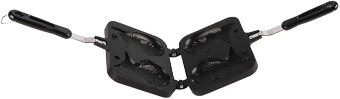 Double Sided Taiyaki Fish Shaped Stainless Steel Bakeware Mold, Nonstick Waffle Cake Maker Pan for Home Use