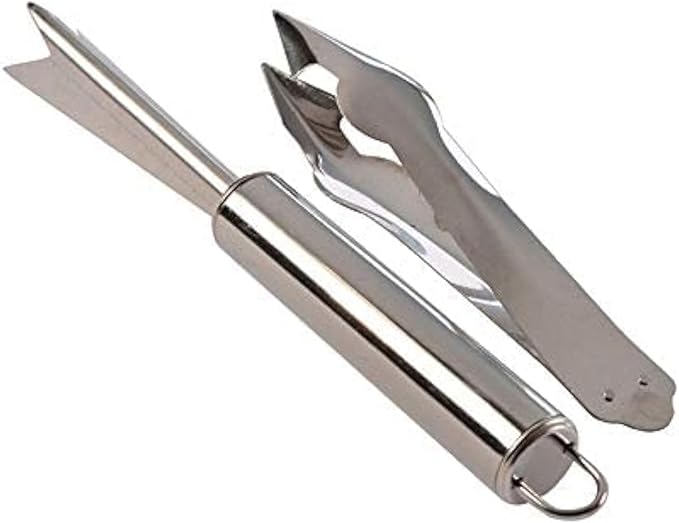 Wixine 2Pcs Stainless Steel Pineapple Peeler Remover Fruit Slicer Eye Cutter Kitchen Tools