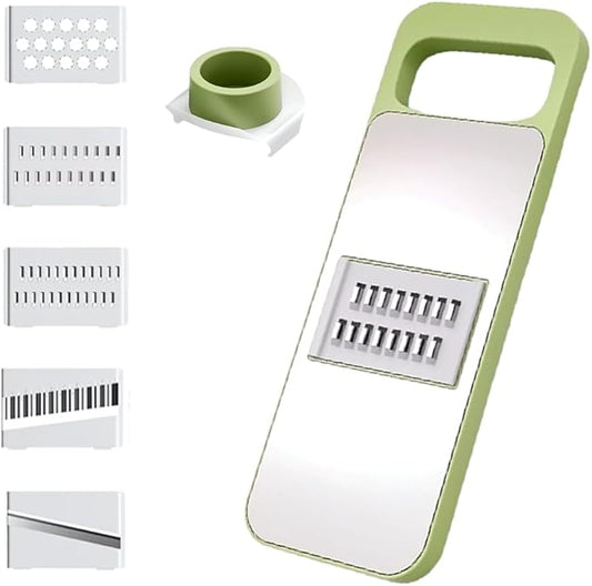 Multifunctional Vegetable Cutter, 2025 New Vegetable Slicer with Adjustable Stainless Steel Blade, Kitchen Chopper with Hand Guard for Vegetable, Fruit, Onion, Potato, Tomato, Cabbage (1pcs)