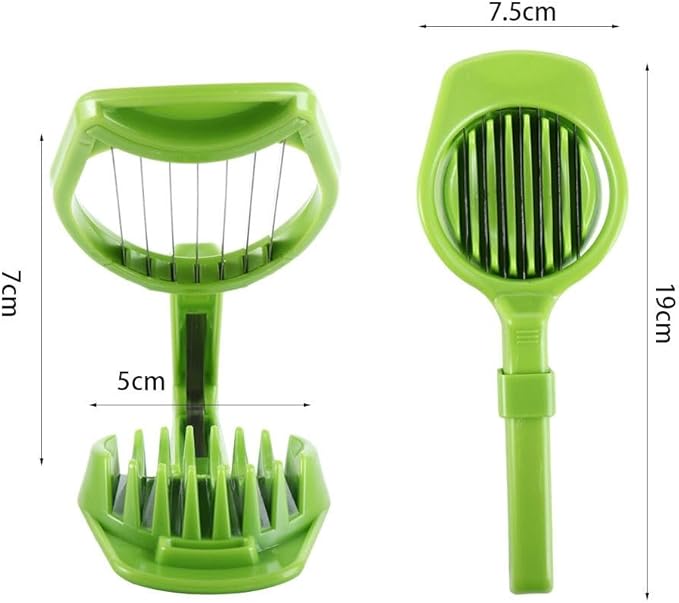 2pcs Stainless Steel Egg Slicer Fruit Cutter,Handheld Mushroom Kiwi Divider Egg Split Device,Strawberry Cheese Cutter Multifunction Slicing Mould