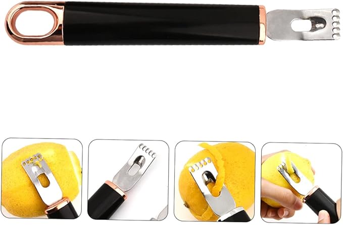 IMIKEYA Stainless Steel Lemon Grater Protective Cleaning Brush Multipurpose Fruit Grater for Kitchen for Citrus Peeling and Slicing Random Color