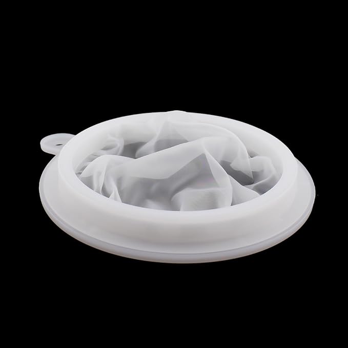 4PCS White 200 Mesh Strainer Plastic Fine Mesh Strainer 130mm Ultra Fine Nylon Mesh Sieve Kitchen Food Strainer for Filtering Soya Milk Coffee Fruit Juice