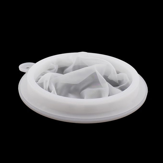 4PCS White 200 Mesh Strainer Plastic Fine Mesh Strainer 130mm Ultra Fine Nylon Mesh Sieve Kitchen Food Strainer for Filtering Soya Milk Coffee Fruit Juice
