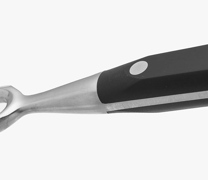Arcos Forged Carving Fork 7 Inch Nitrum Stainless Steel. 180 mm Blade. Very useful utensil that provides absolute stability for chopping roast meat with a carving knife. Series Riviera. Color Black