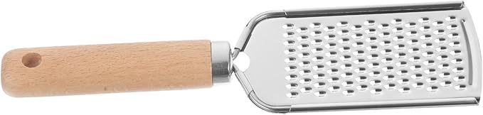 1Pc Stainless Steel Plane Grater Zester with Non Slip Wood Handle Kitchen Gadget for Fruits and Vegetables Easy to Clean for Home Restaurant and Hotel Use