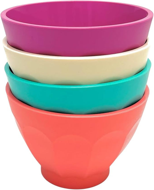 Mintra Home Unbreakable Bowls 4pk (Small - 250ml, Set 2 Purple, Cream, Teal, Salmon)