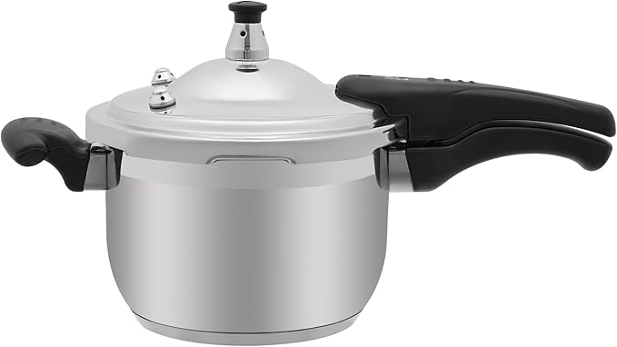 Bokknppo Stainless Steel Pressure Cooker Large Capacity 60Kpa Pressure Pot Explosion-proof Compound Bottom Pressure Canner with Pressure Limiting Valve for Gas Stove Induction Cooker (3L/0.79gal)
