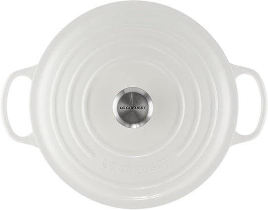 Le Creuset Enameled Cast Iron Signature Round Dutch Oven, 7.25 qt., White