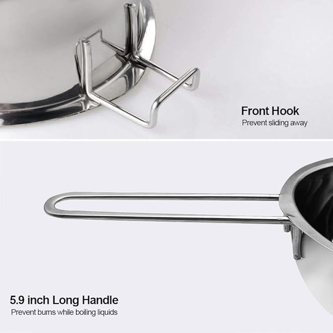 1000ML Upgrade Double Boiler Stainless Steel Melting Pot For Chocolate, Candle and Candy Making (34oz)