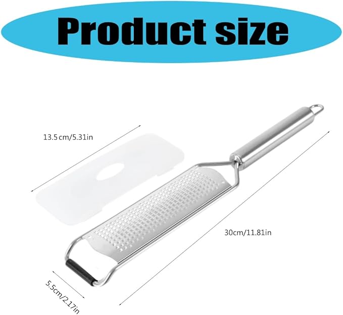Efficient Lemon Zester For Cooking Enthusiasts Nonslip Handle Vegetable Slicer Stainless Steel Tube Handle Cheese Grater Dishwasher Safe Grater