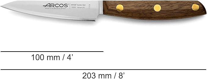 Arcos Nordika Series 3-Piece Professional Knife Set - High Precision Nitrum Stainless Steel Blades, FSC-Certified. 100% Natural Ovengkol Wood Handles