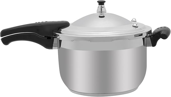 Bokknppo Stainless Steel Pressure Cooker Large Capacity 60Kpa Pressure Pot Explosion-proof Compound Bottom Pressure Canner with Pressure Limiting Valve for Gas Stove Induction Cooker (2.11gal/8L)