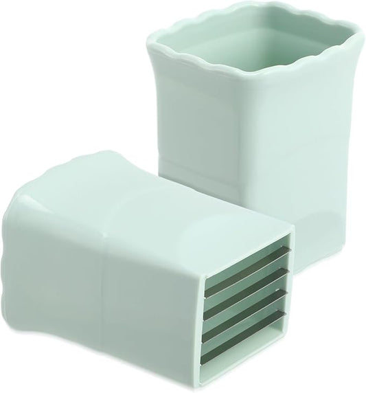 2Pcs Fruit Slicer Egg Slicer Strawberry Cutter Stainless Steel Slicing Tools for Egg Soft Fruits and Vegetables Green