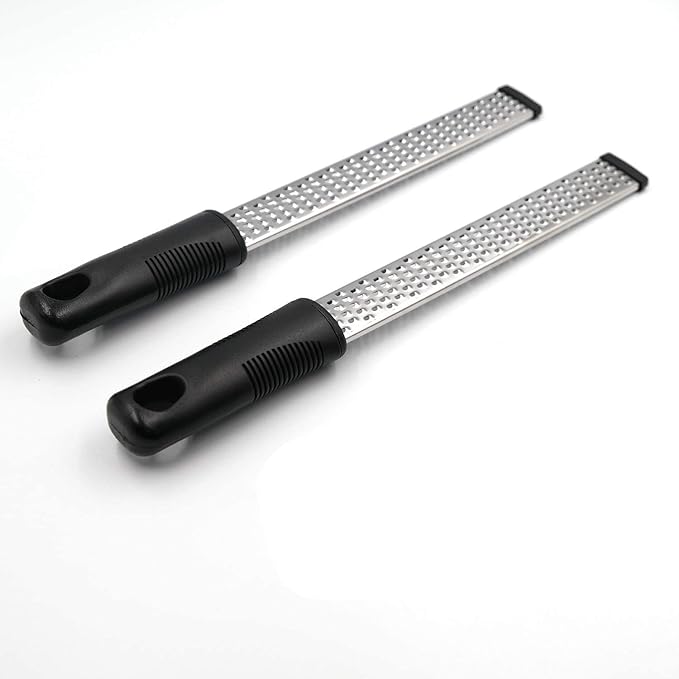 Mayata 2set Stainless Steel Lemon Zester Fruit Peeler Citrus Cheese Grater — Cheese Lemon, Ginger, Garlic, Nutmeg, Chocolate, Vegetables, Fruits