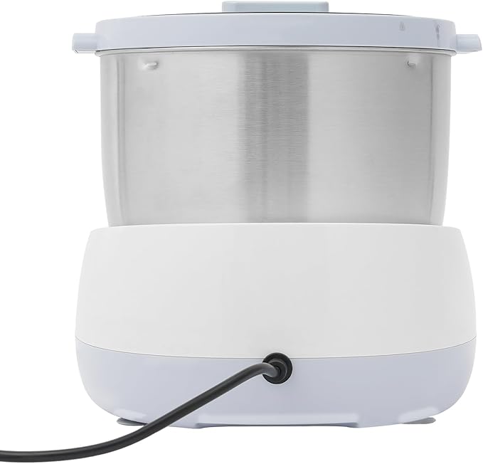 5L Electric Dough Maker with Ferment Function, 230W Dough Mixer with 304 Stainless Steel Bowl for Bread, Pizza, Pasta, 3 Mixing Modes, Timer, US Plug (Blue & White)