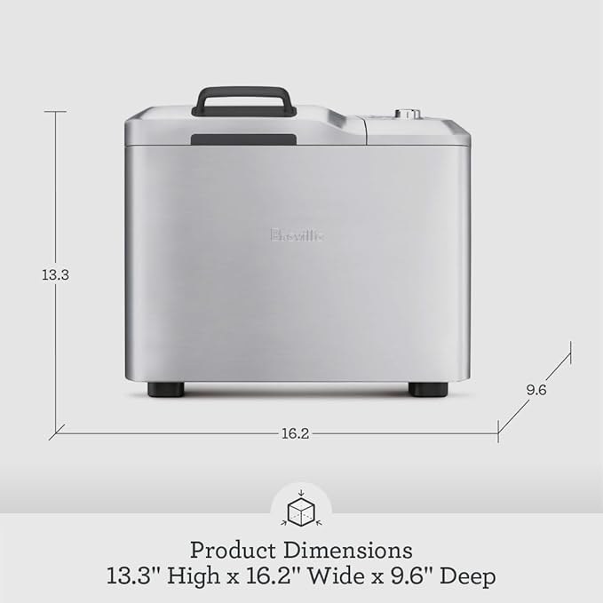 Breville BBM800XL Custom Loaf Bread Maker Machine, Brushed Stainless Steel