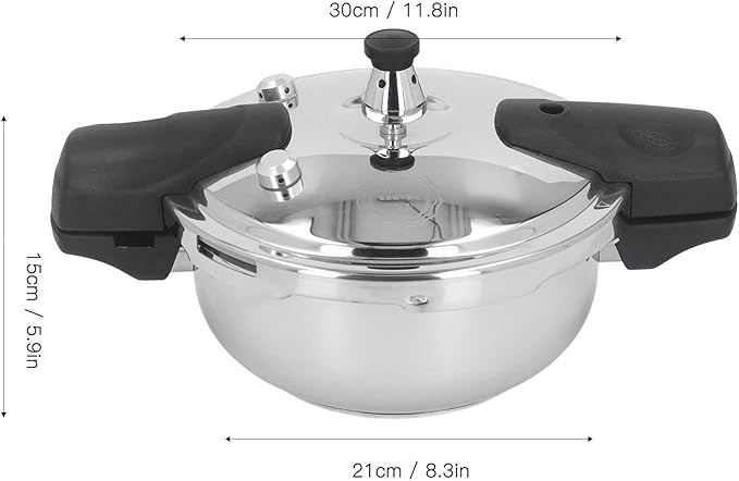 Stainless Steel Pressure Cooker, 1.8L Electric Pressure Cooker 1.8 Liter Mini Pressure Cooke Slow Cooker Explosion Proof Rice Cooker Yogurt Maker Cake Maker Egg Cooker Hot Pot