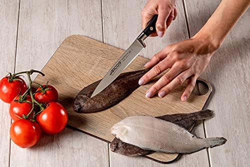 Arcos Forged Riviera Series - Sole/Fish Knife 7" - Nitrum Stainless Steel Blade - Polyoxymethylene (POM) Black Handle - Silver - Professional Cut and Durability