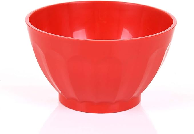 Mintra Colorful Unbreakable Plastic Bowl 4pk - (Large - 1.8L, Red) - (Part Of A Set) - Salad, Snacks, Breakfast Cereal, Fruit, Popcorn, Soup - Shatterproof, BPA Free
