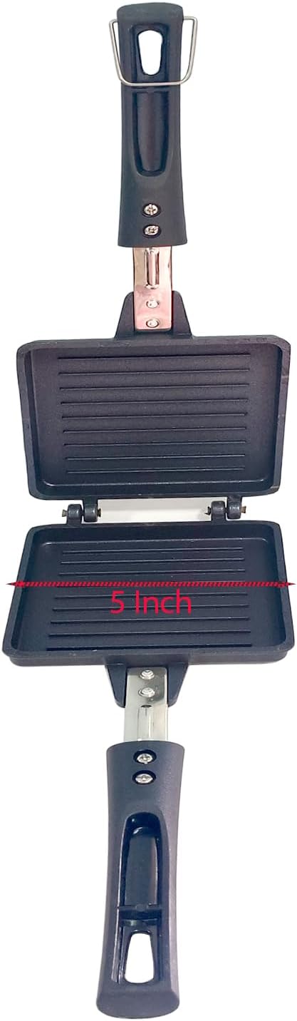 Sandwich Maker Stove Top Double Sided Grill Frying Pan Multi function Fry Pan Breakfast Maker Grilled Sandwich Panini Maker Hand Toaster
