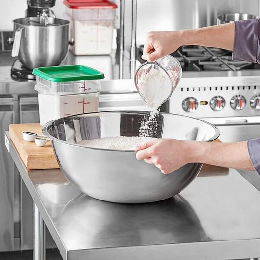 Stainless Steel 16 QT Mixing Bowl | Home & Commercial Quality | Flat Bottom | Cooking, Baking, Meal Prep [1PK]