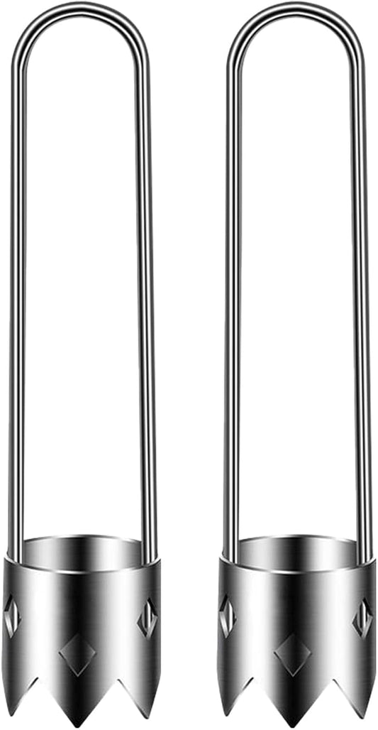 Apple Corer, 2PCS Pepper Seed Corer Remover Set with Serrated Edge, Multifunctional Fruit & Vegetable Corer Tool for Pepper, Pineapple, Pear, Cucumber, Kitchen Gadgets with Hanging Hole