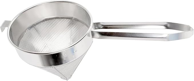 Soro Essentials- 8" Stainless Steel China Cap Strainer Coarse Mesh- Cone Shaped Strainers Food Strainer Juice Strainer Kitchen Tools Food for Straining Seeds Beans Sauces Home Kitchen