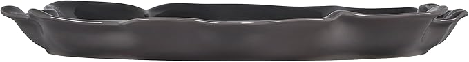 Le Creuset Stoneware Iris Collection Serving Platter, 14", Oyster