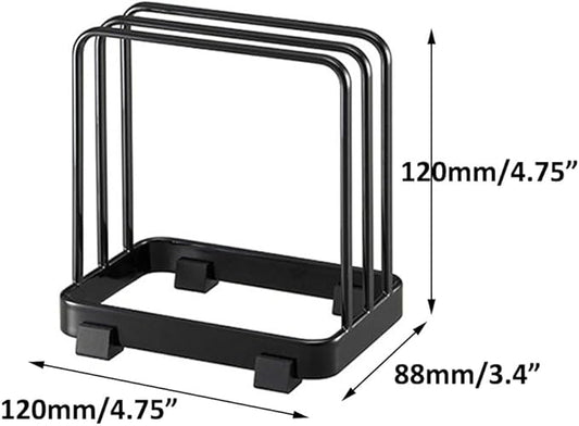 Cutting Board Organizer, Cutting Board Holder Rack, Baking Cookie Pan Sheets for Cabinet Storage or Kitchen Counter (Black)