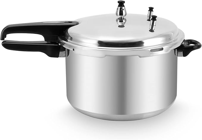 Fulgutonit 12 Quart Pressure Cooker,Aluminum Pressure Canner w/Canning Rack & Easy Lock Lid for Canning, Steaming