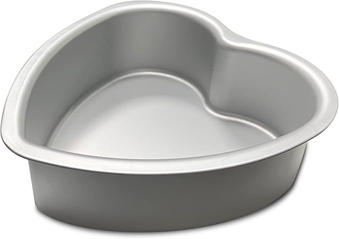 kefyixc Heart-shaped cake pan, heart-shaped cake tin, aluminum, 3-inch deep, 8-inch heart-shaped, for weddings, parties, family and other occasions cake (8 x 3 Inch)