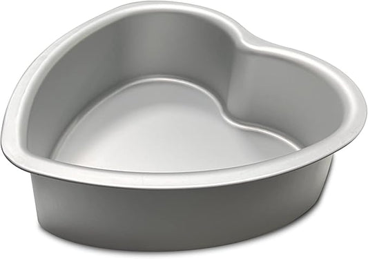 kefyixc Heart-shaped cake pan, heart-shaped cake tin, aluminum, 3-inch deep, 8-inch heart-shaped, for weddings, parties, family and other occasions cake (8 x 3 Inch)