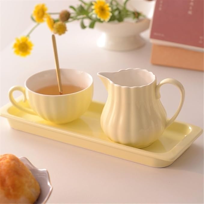 Sauce Boat Ceramic Coffee Milk Pitcher Floral Color Sauce Pot Gravy Boat With Handle Milk Pitcher(White)