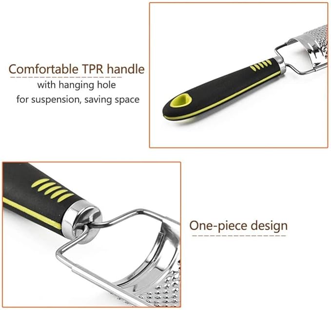 Kitchen Grater Set of 3, Stainless Steel Citrus Lemon Zester, Stainless Steel Grater, Cheese Grate, Ginger Zester, Sharp Blade and Ergonomic Handle, Easy to Clean,
