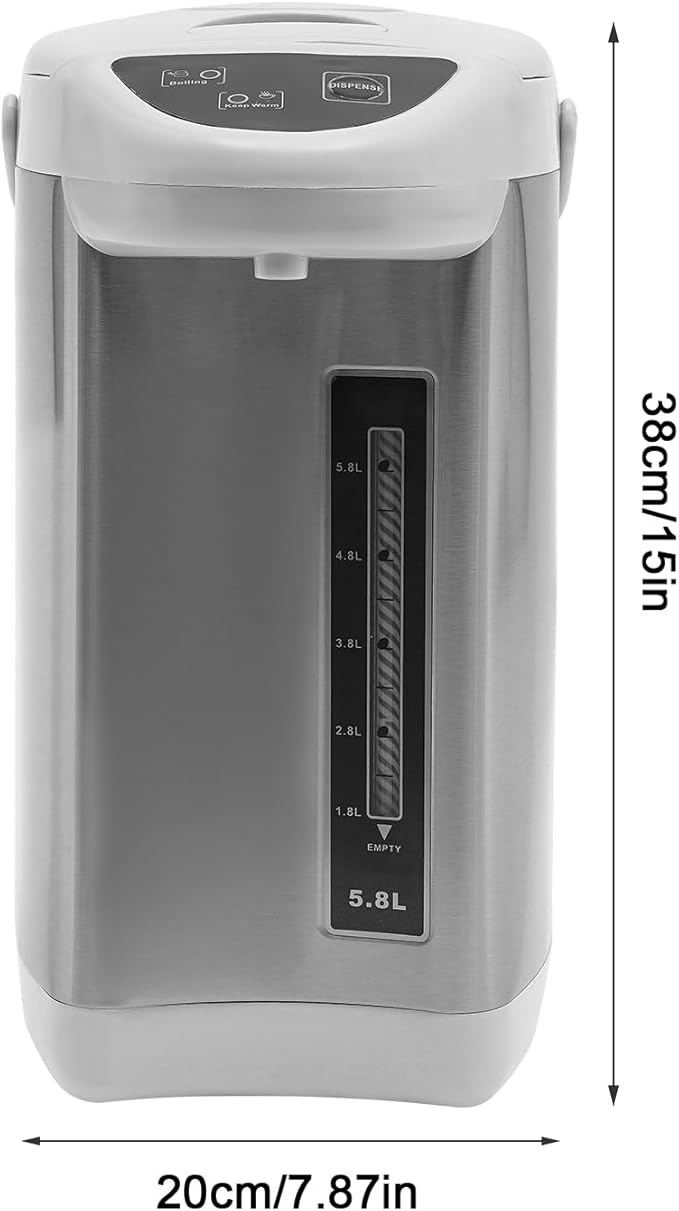 Electric Hot Water Pot Urn, Water Boiler & Warmer 4 Liter, Hot Water Dispenser with 3 Water Dispensing Modes, 750W Hot Water Kettle Instant Heating for Coffee & Tea (grey), JJFT5WC2USHJ8