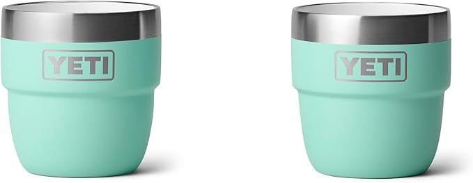 YETI Rambler 4 oz Stackable Cup, Stainless Steel, Vacuum Insulated Espresso/Coffee Cup, 2 Pack