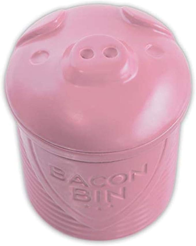 Talisman Bacon Bin Grease Holder, Silicone, Pink