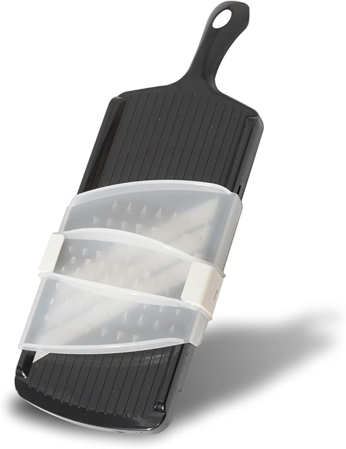 KAKUSEE Tri-Blade Mandoline, Vegetable Slicer with Finger Guard - Effortless Precision Cutting & Safe Storage – Made in Japan