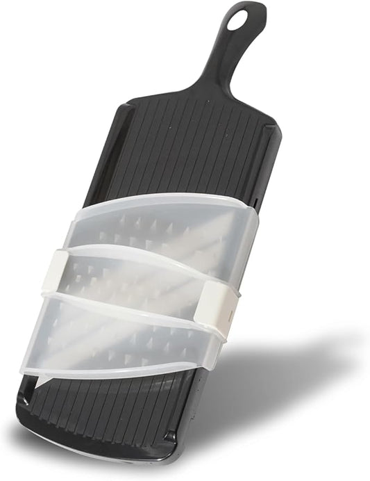 KAKUSEE Tri-Blade Mandoline, Vegetable Slicer with Finger Guard - Effortless Precision Cutting & Safe Storage – Made in Japan