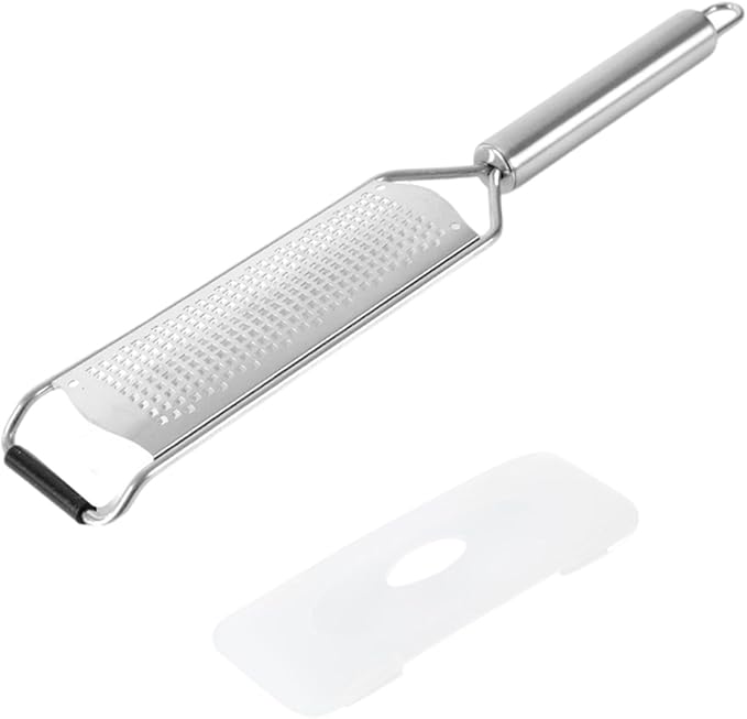 Cheese and Lemon Grater with Comfortable Grip Ergonomic Vegetable Slicer Stainless Steel Zesting and Shredding Tool Lemon Zester