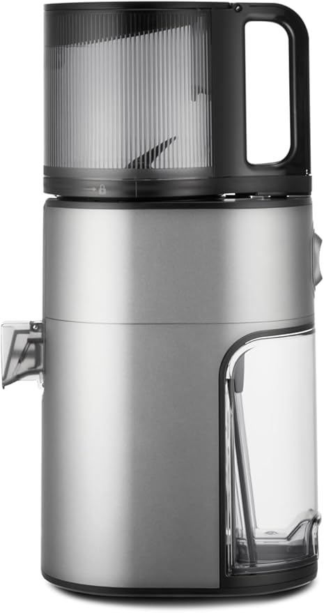 Hurom H400 Easy Clean Slow Juicer, Matte Black | Hands Free | Hopper Fits Whole Produce | Quiet Motor | BPA Free | Easy Assembly | Healthy Living | Cold Press Masticating Juicer (Titanium)