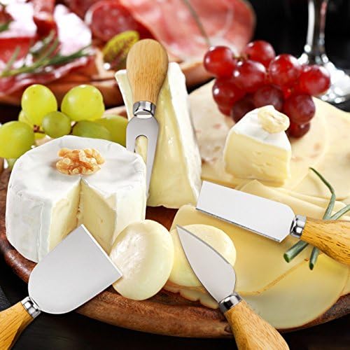 Cheese Knives Set of 8-2 Cheese Knife, 2 Cheese Fork, 2 Cheese Slicer, 2 Butter Knife – Premium Mini Stainless Steel Cheese Knives - Cheese Knife Set for Charcuterie Board