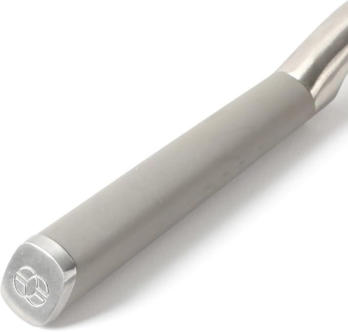 Calphalon Edge Stainless Steel Straight Vegetable Peeler w/Thermoplastic Rubber Handle - Taupe
