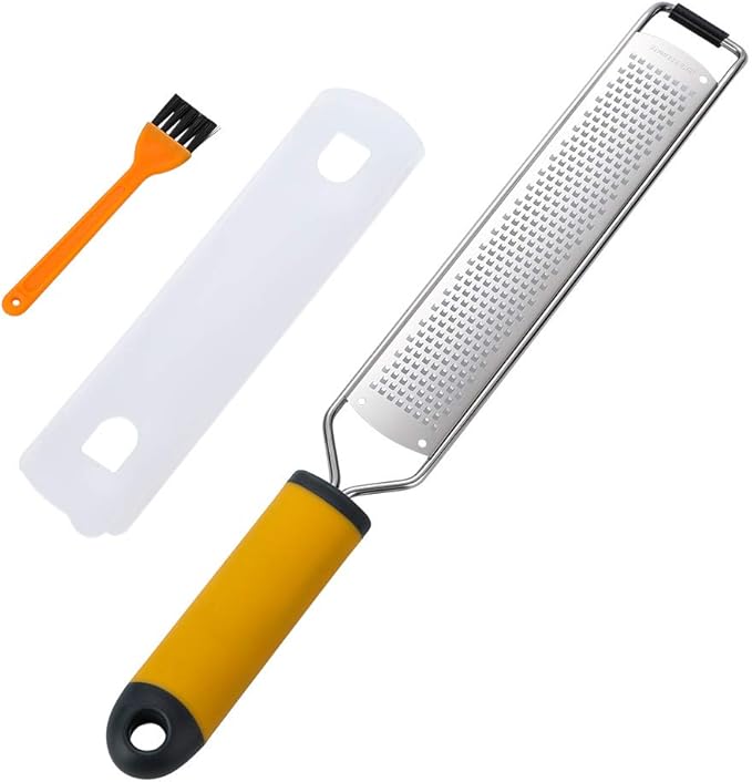 Upgraded Cheese Grater Lemon Zester Tool for Kitchen, Aisoso Premium Stainless Steel Blade Apply to Parmesan Cheese, Ginger, Garlic, Nutmeg, Citrus, Coconut, Chocolate