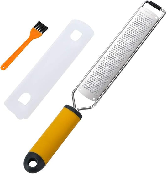 Upgraded Cheese Grater Lemon Zester Tool for Kitchen, Aisoso Premium Stainless Steel Blade Apply to Parmesan Cheese, Ginger, Garlic, Nutmeg, Citrus, Coconut, Chocolate