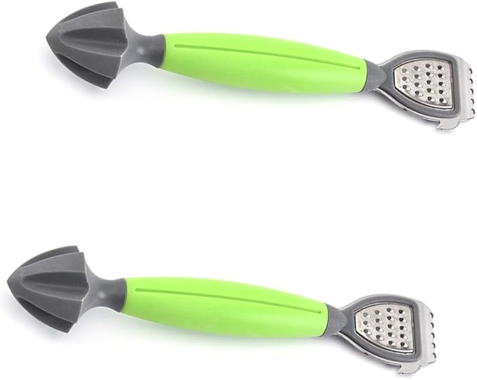 2Pcs Multifunctional Lemon Zester Grater and Juicer with Ergonomic Handle Compacts Kitchen Tool for Cooking