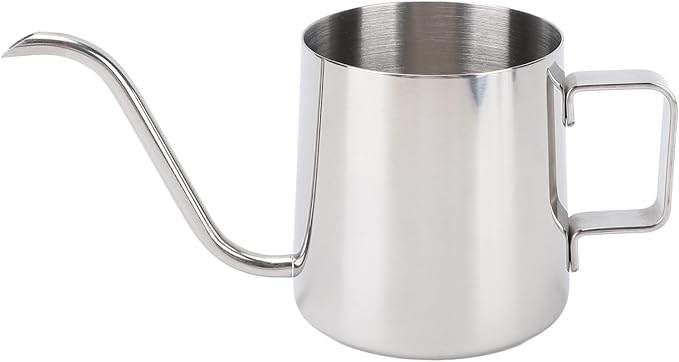 Pour Over Coffee Kettle, Gooseneck Kettle, 304 Stainless Steel, 350ML, for Camping, Outdoor, and Travel Use, Durable, Compact Design with Gooseneck Spout for Precision Brewing